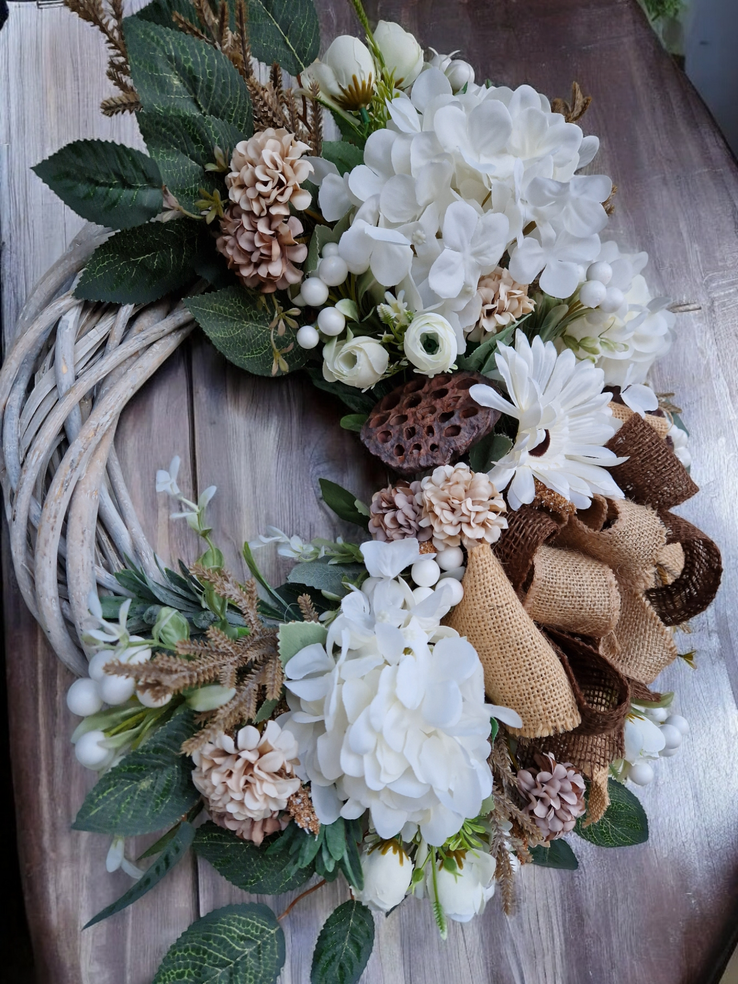 Flower door wreath