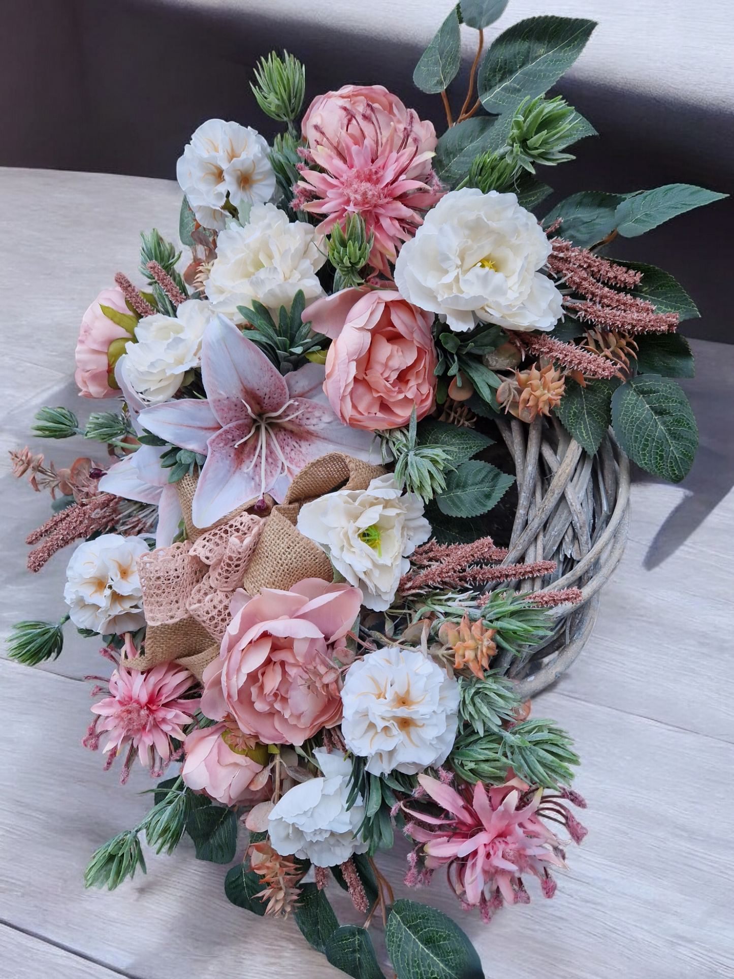 Flower door wreath