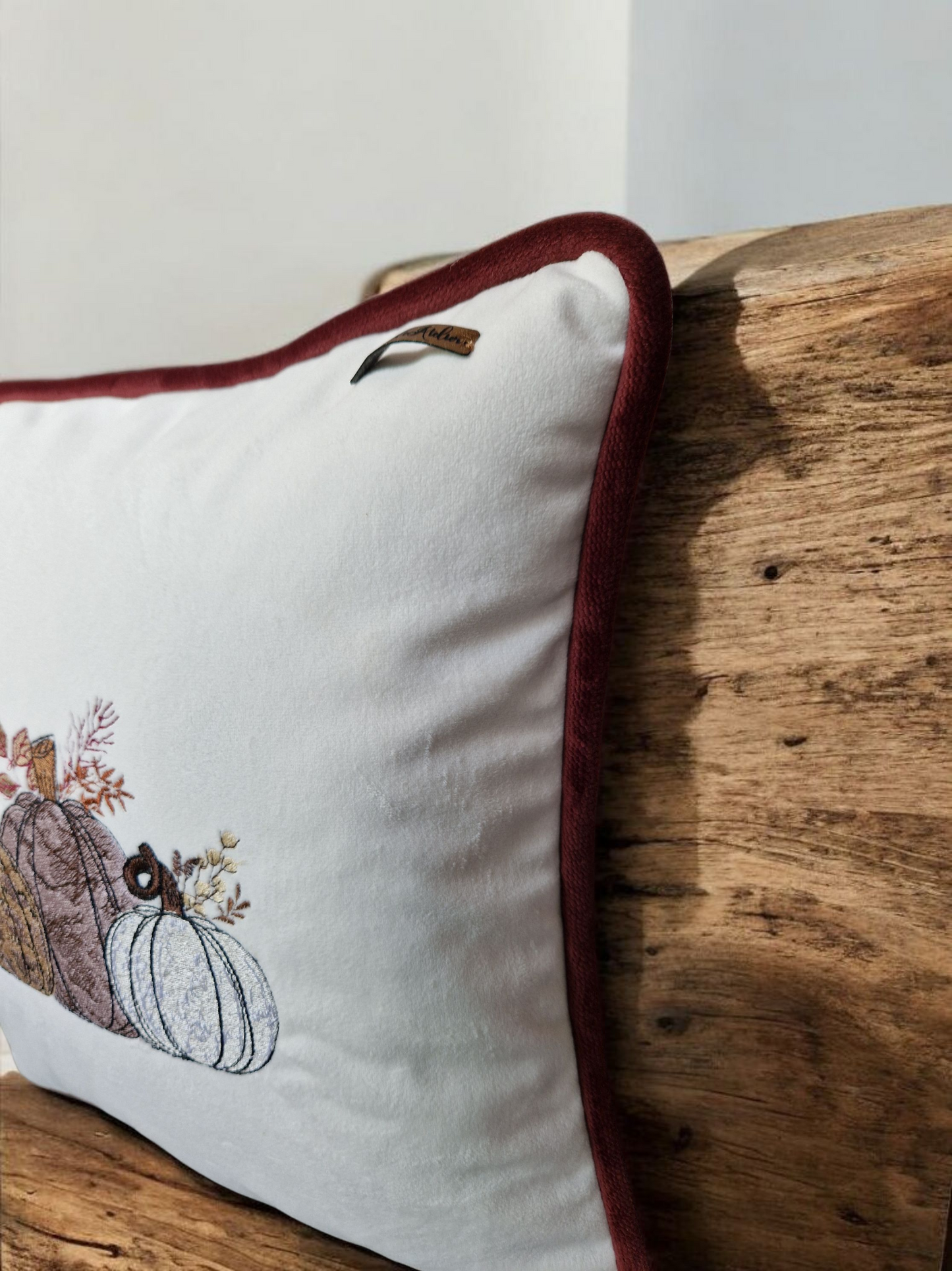 Embroidered Autumn Cushion