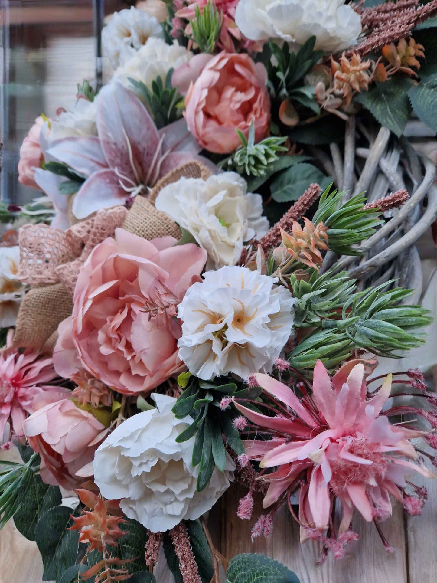 Flower door wreath