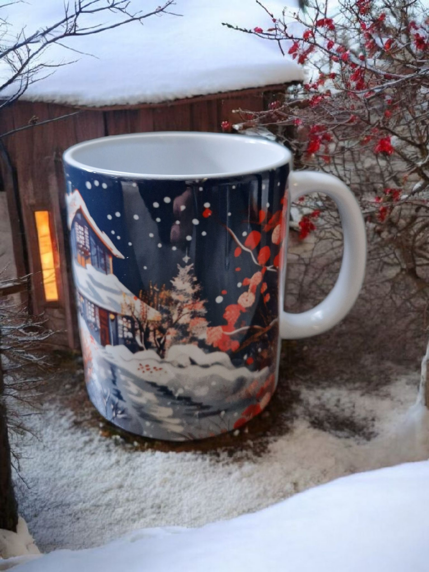 Winter scene mug gift