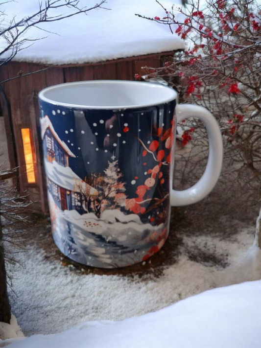 Winter scene mug gift