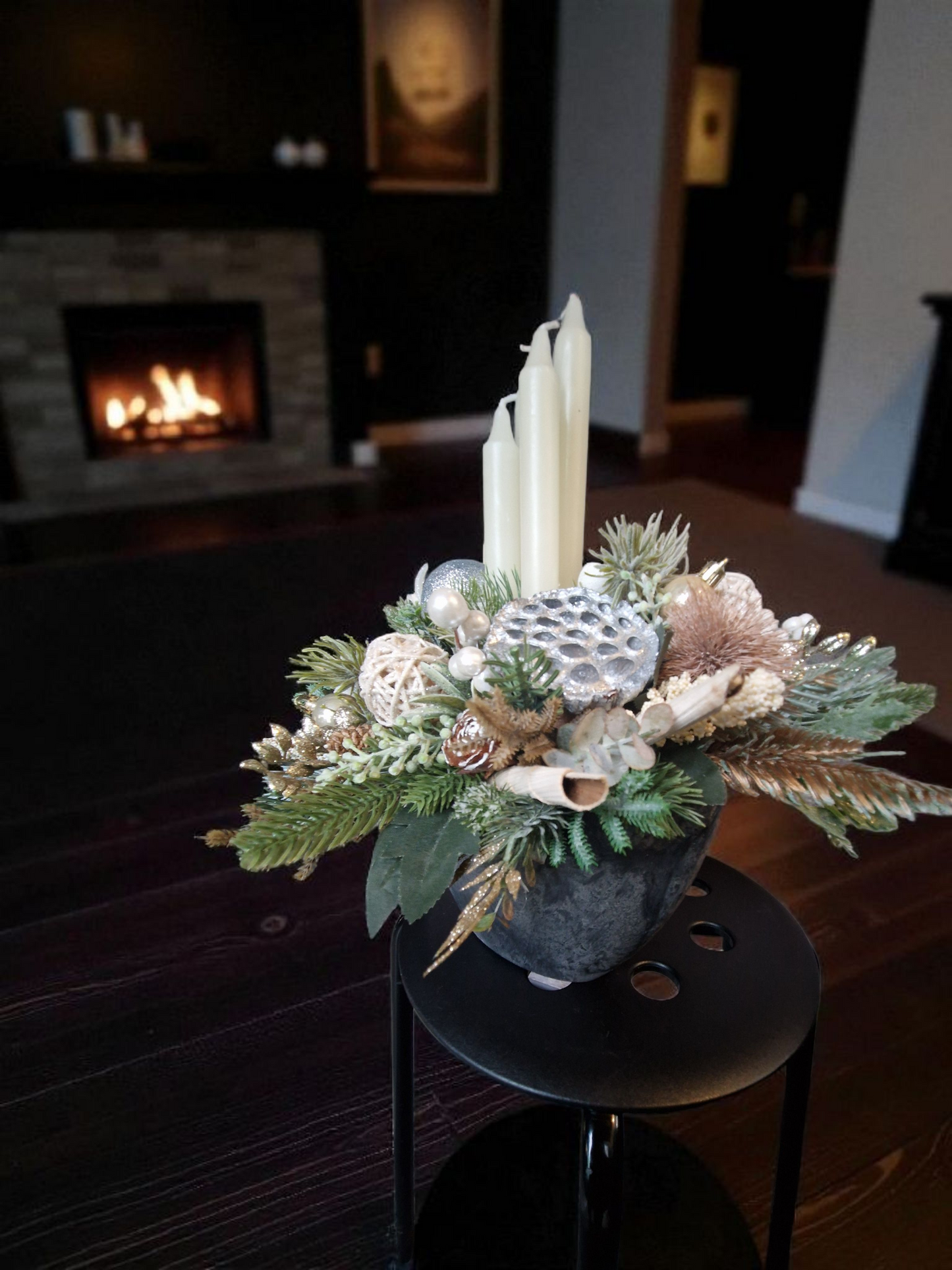Christmas floral arrangement