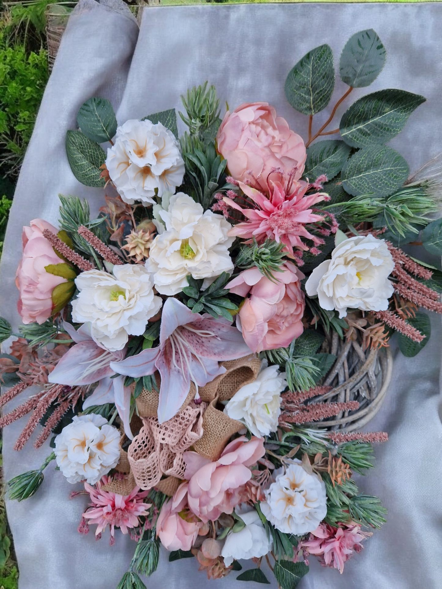 Flower door wreath