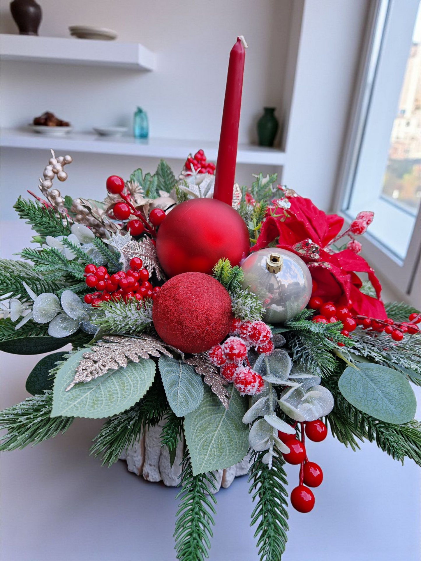 Christmas floral arrangement