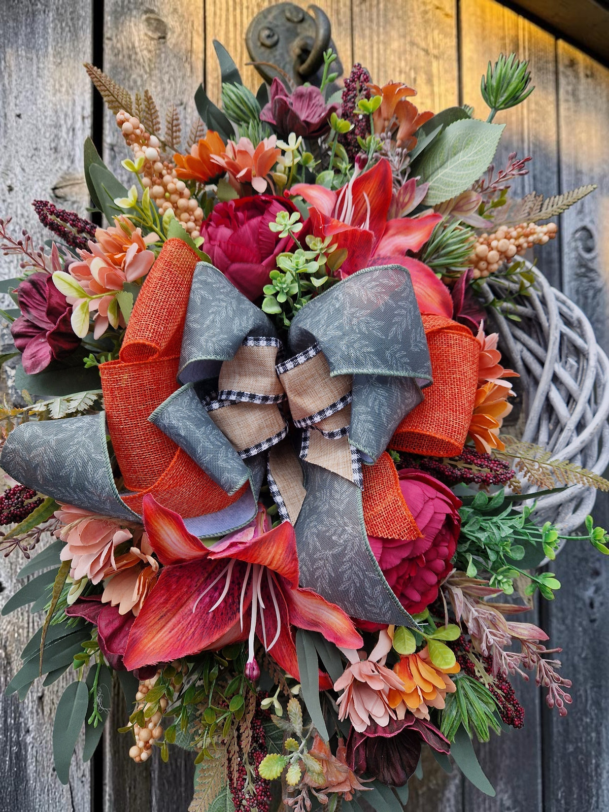 Flower door wreath