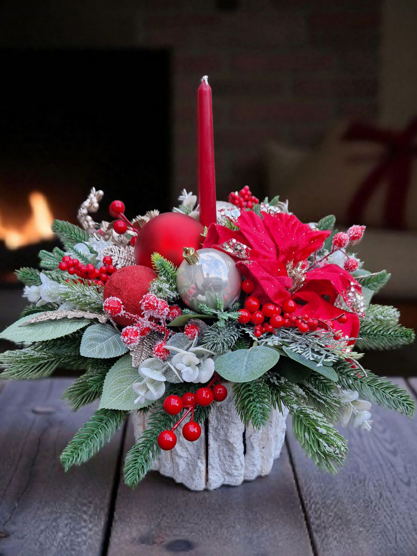 Christmas floral arrangement