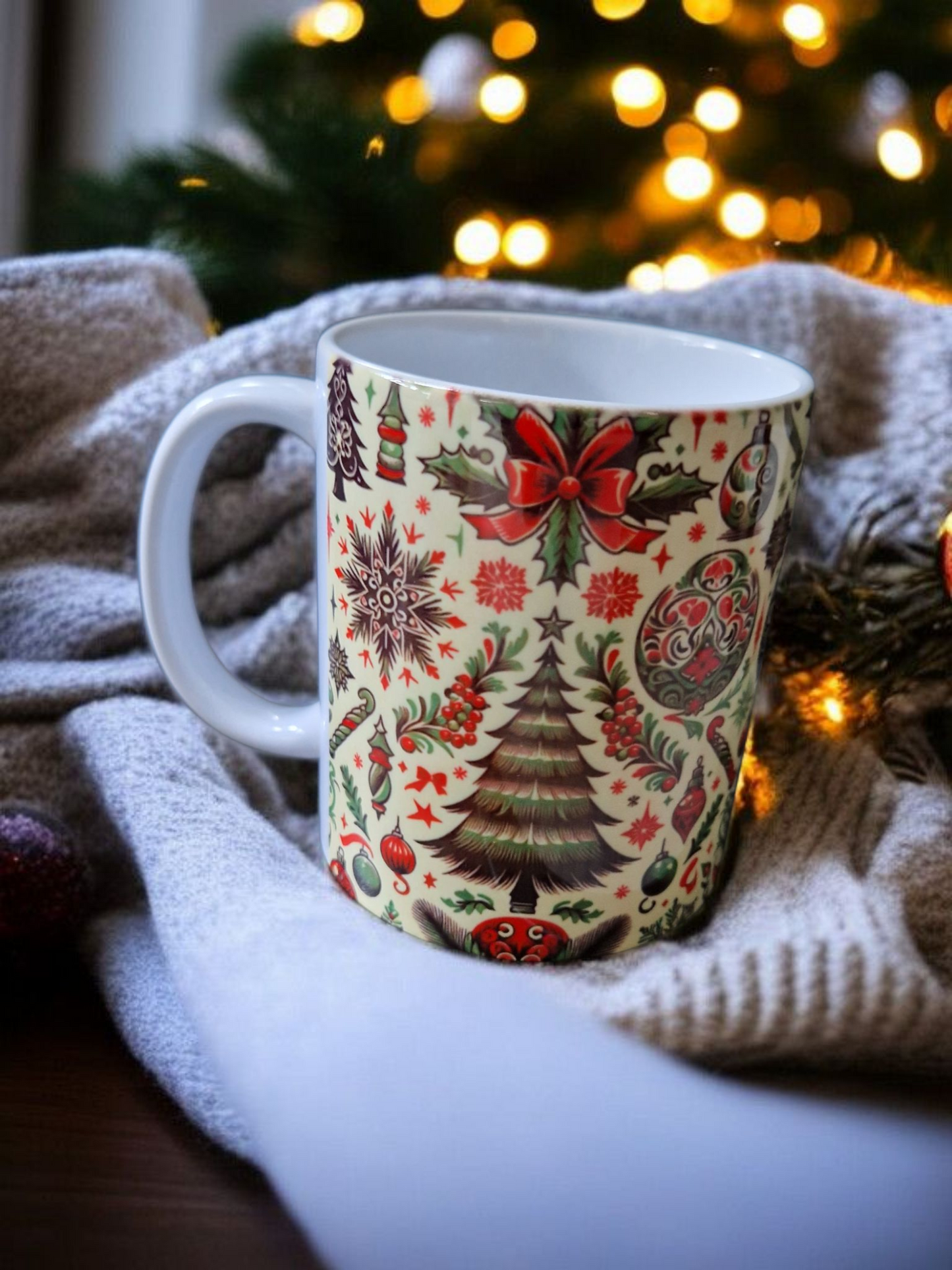 Christmas theme mugs gift box