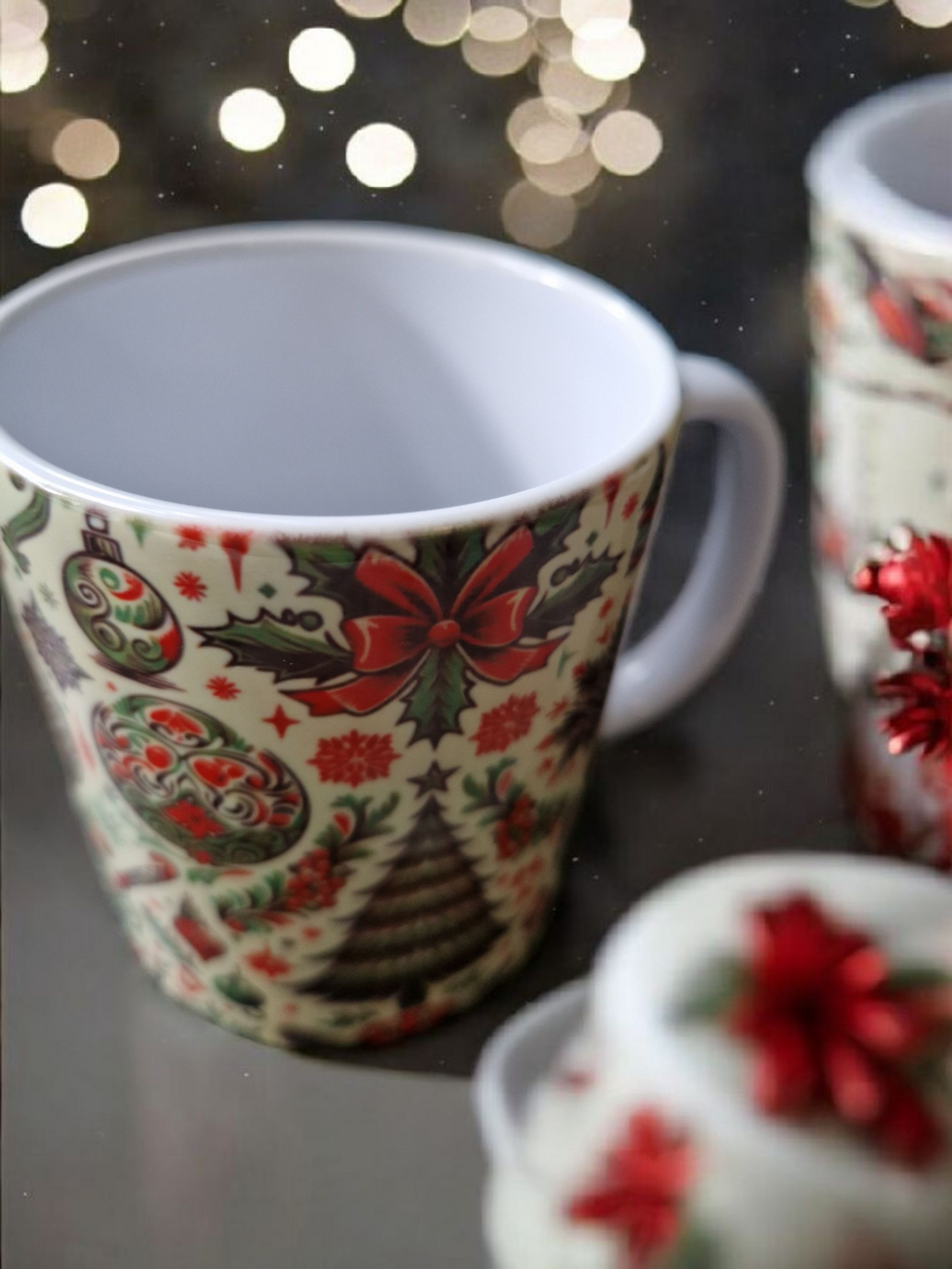 Christmas theme mugs gift box