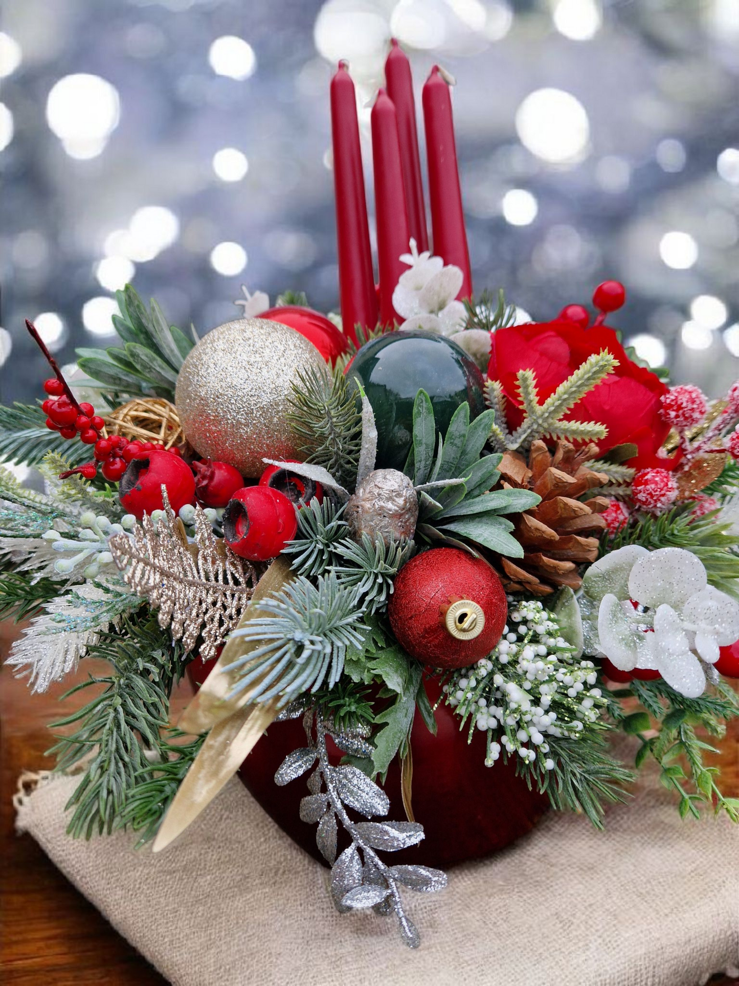 Christmas floral arrangement