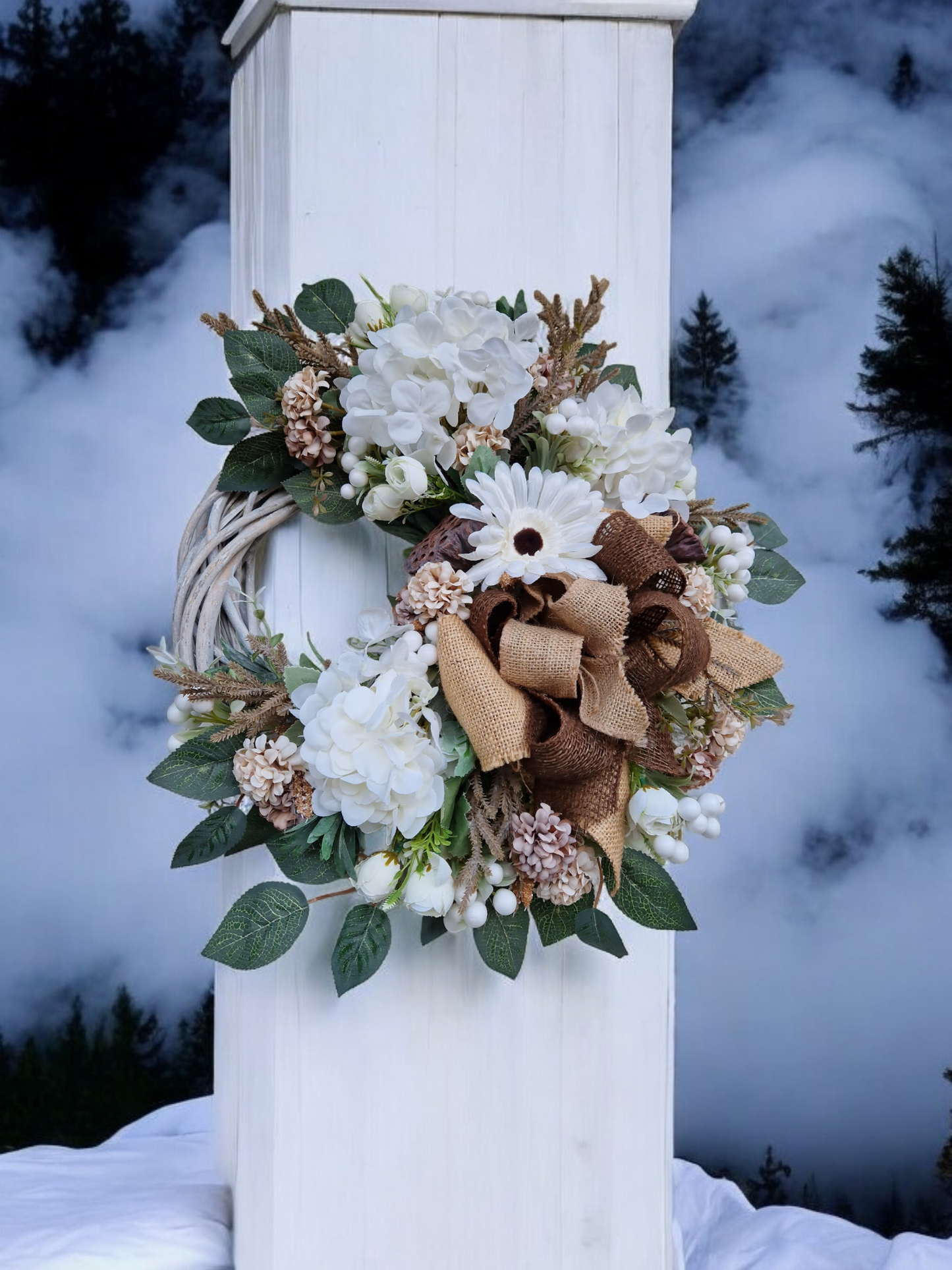 Flower door wreath