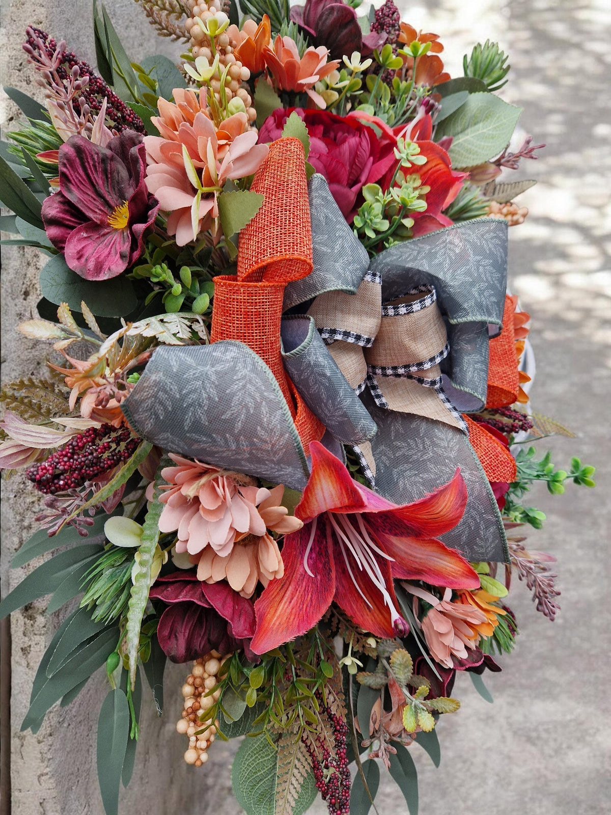 Flower door wreath