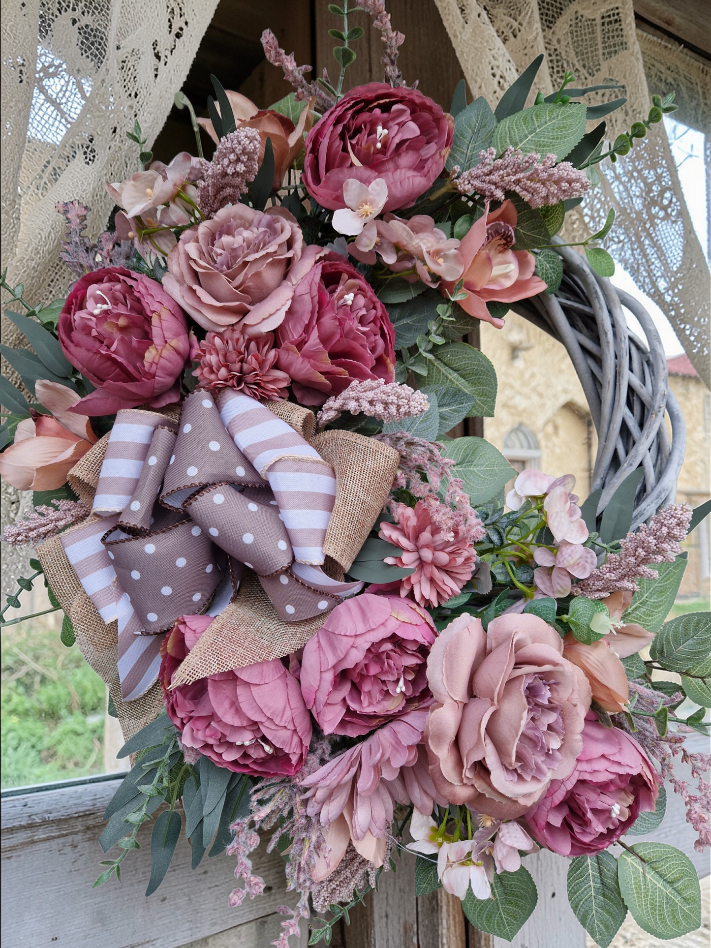Flower door wreath
