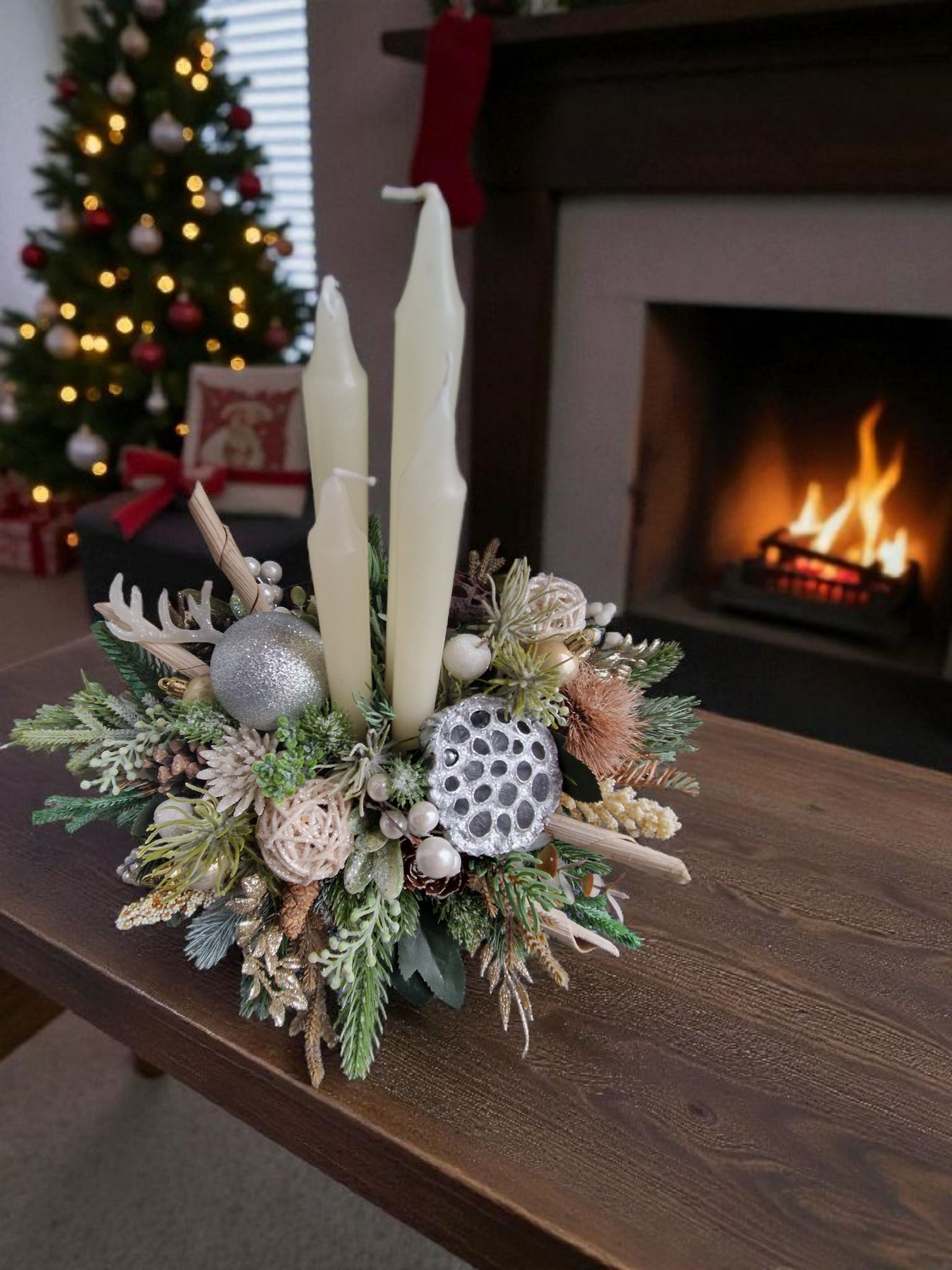 Christmas floral arrangement