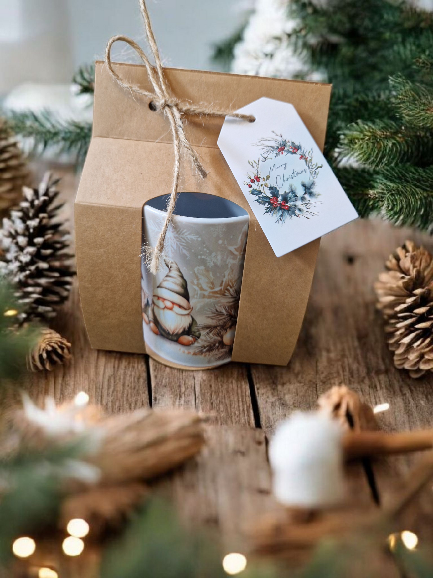 Christmas gnomes mug