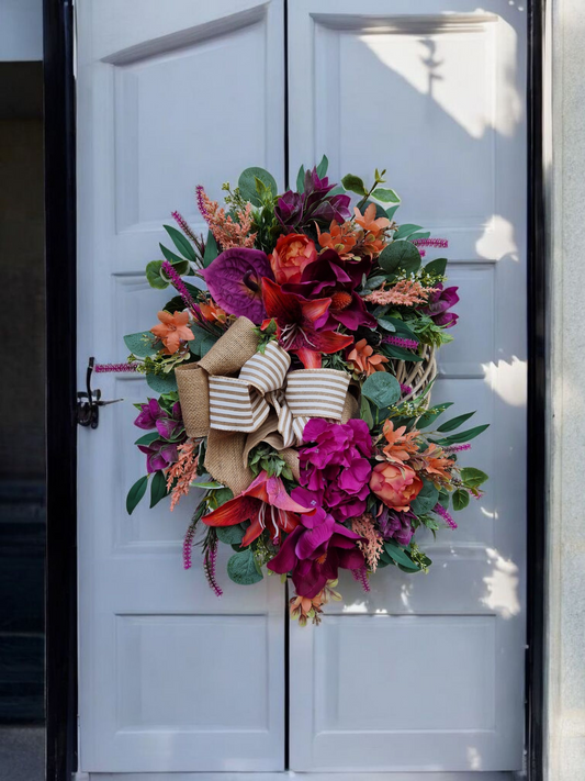 Flower door wreath