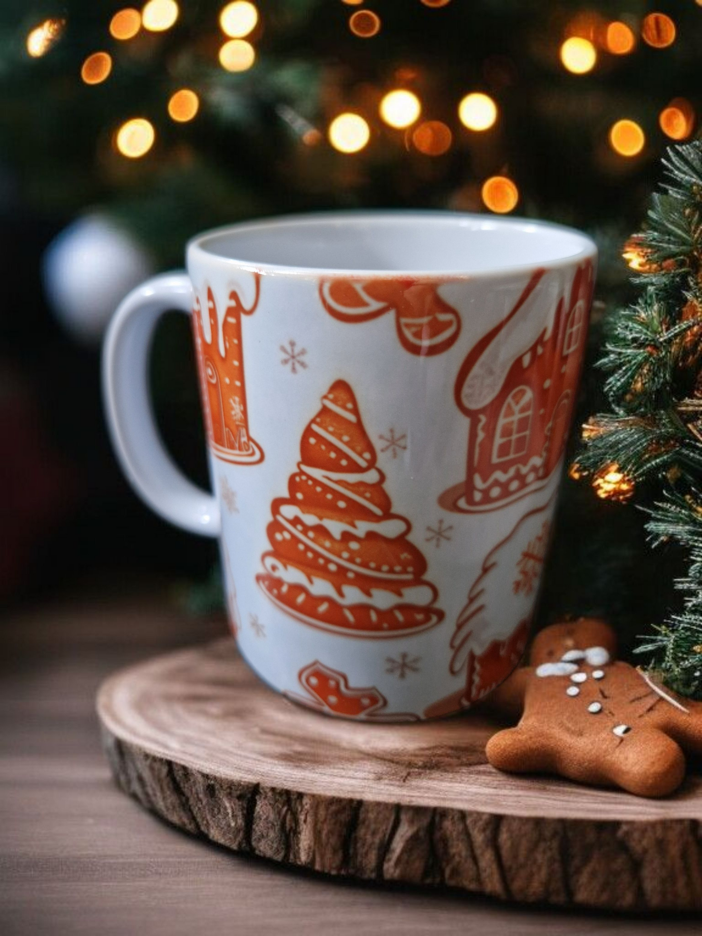 Gingerbread Christmas mugs gift box