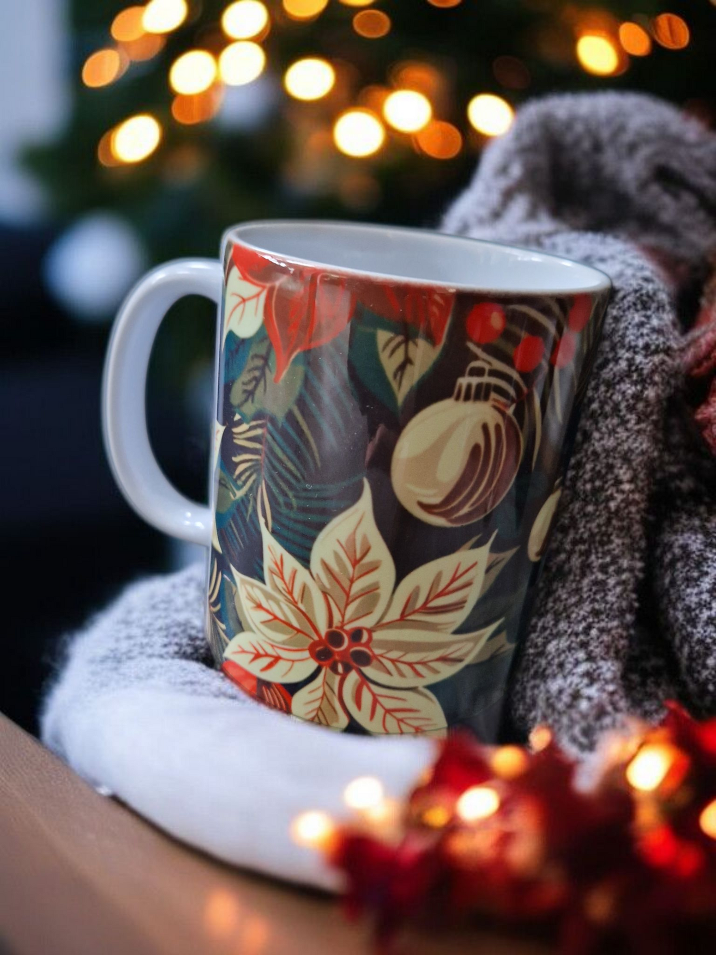 Christmas theme mugs gift box
