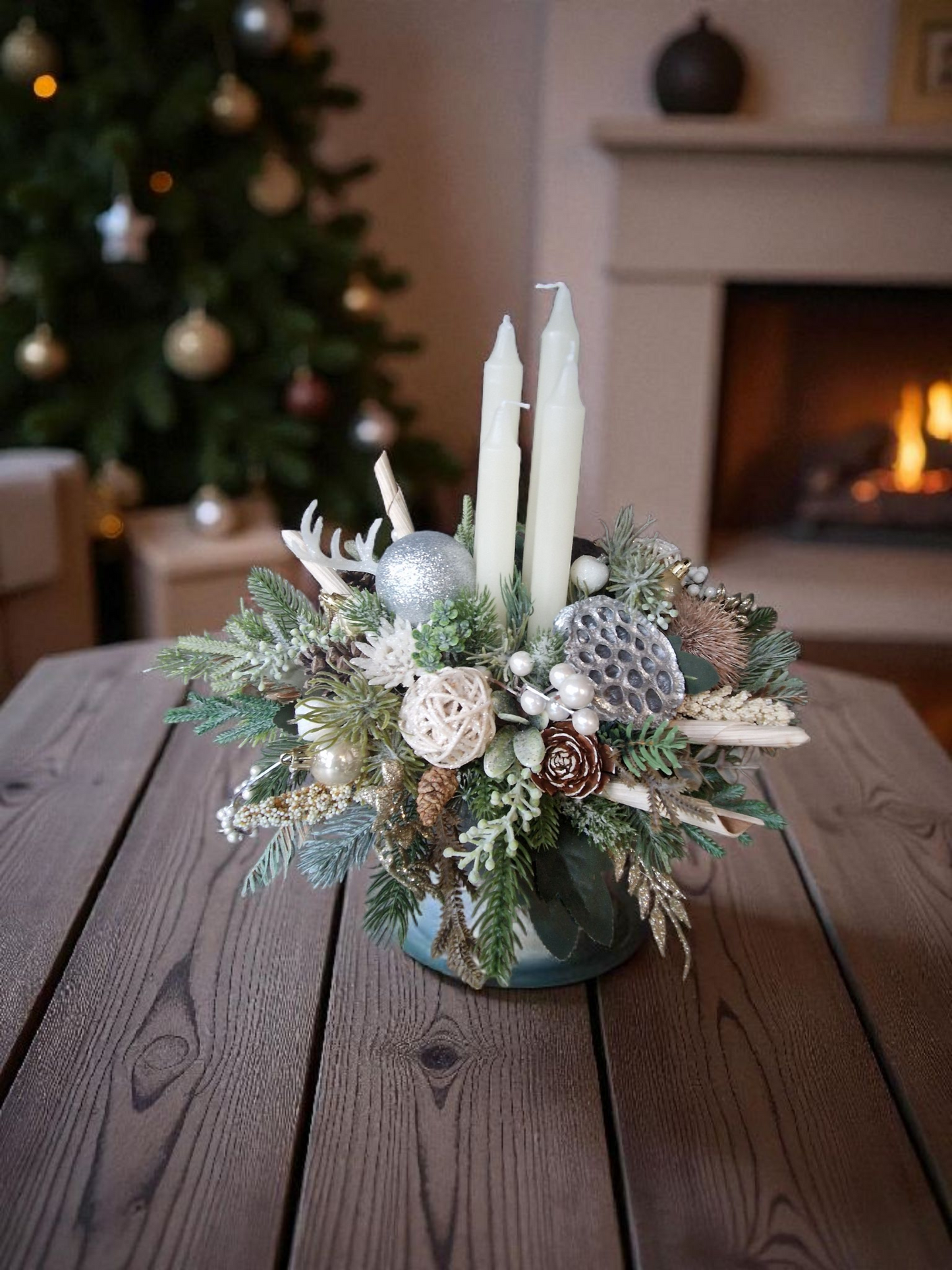 Christmas floral arrangement