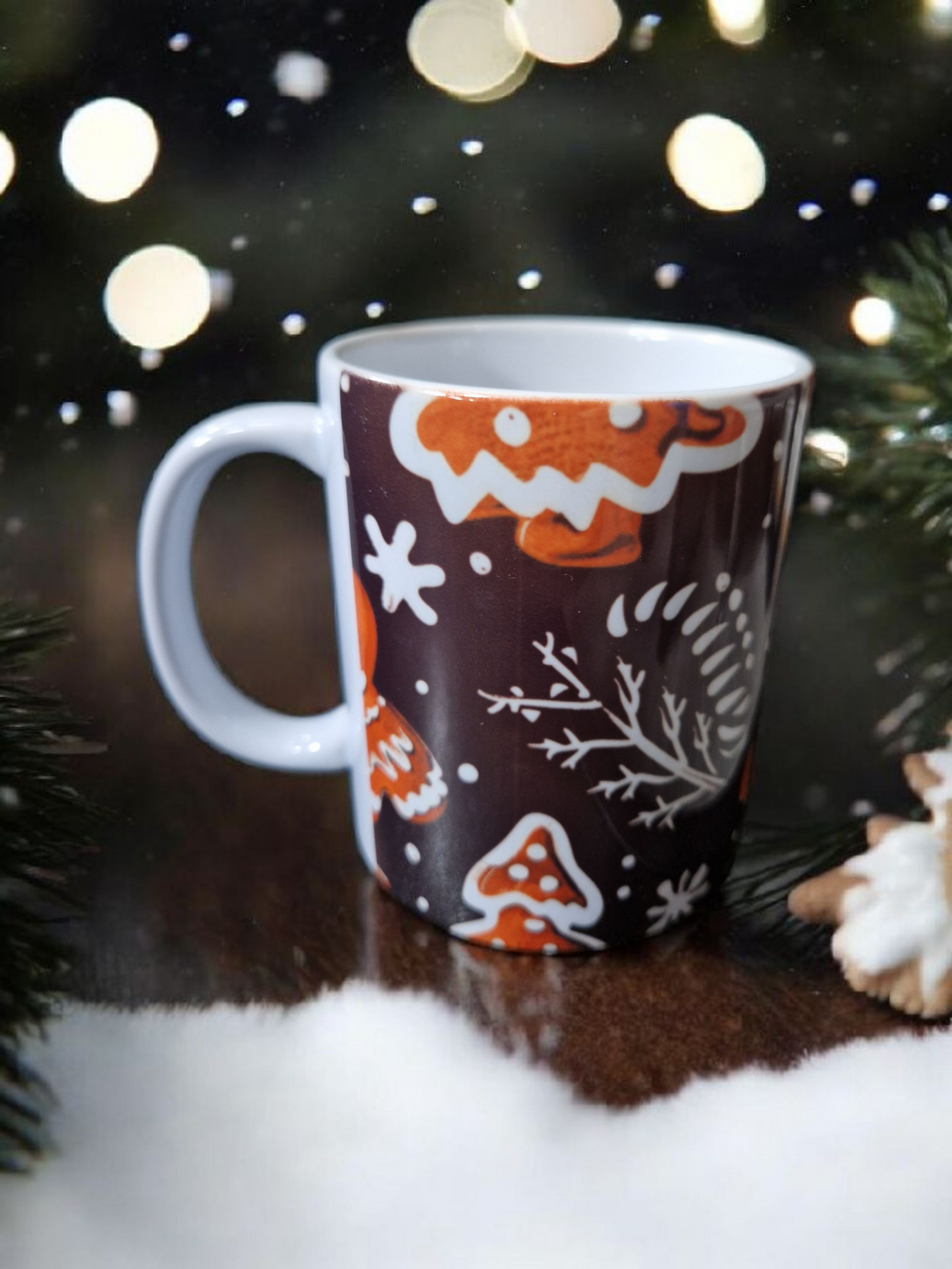 Gingerbread Christmas mugs gift box
