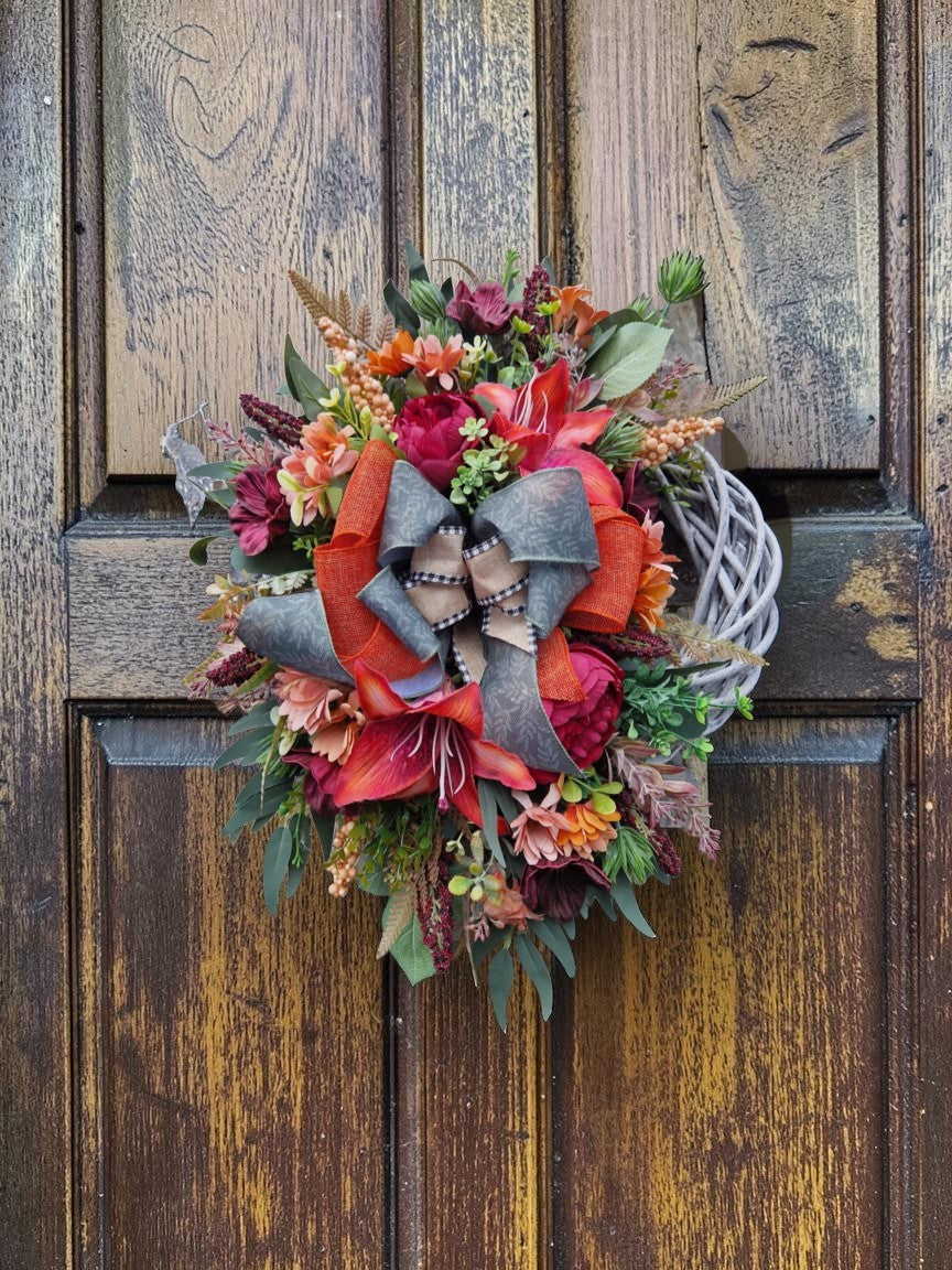 Flower door wreath