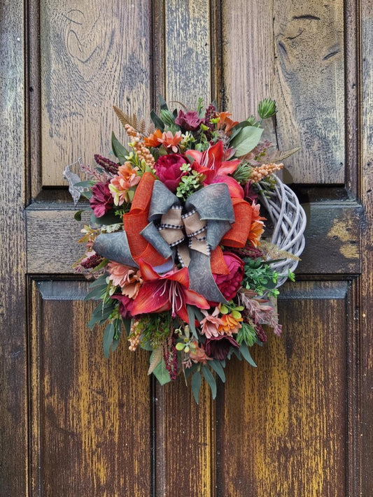 Flower door wreath