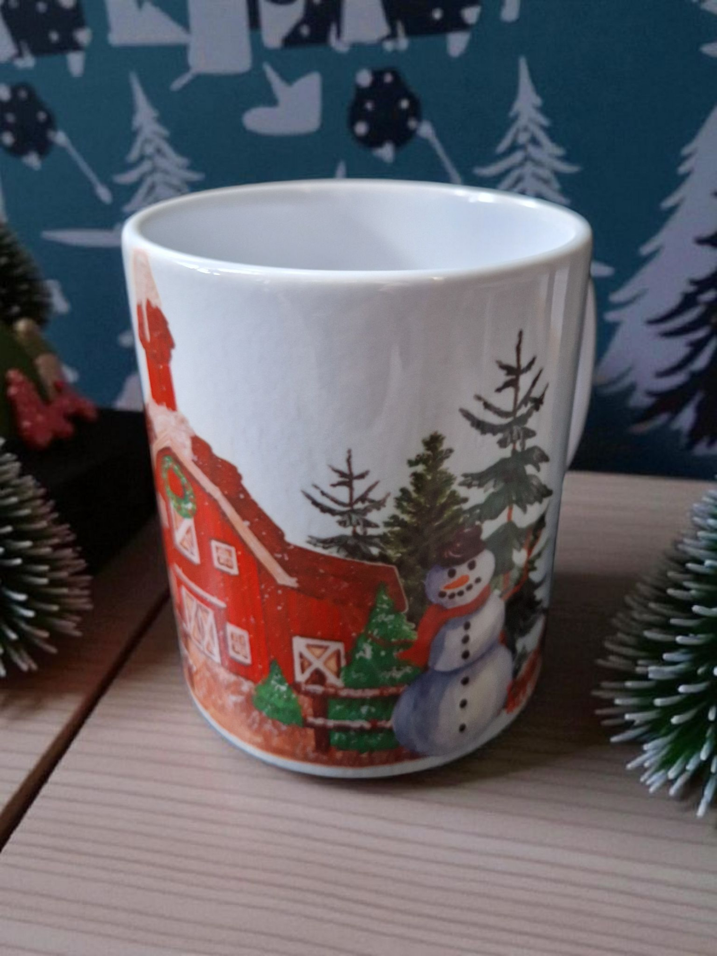 Christmas scene mug
