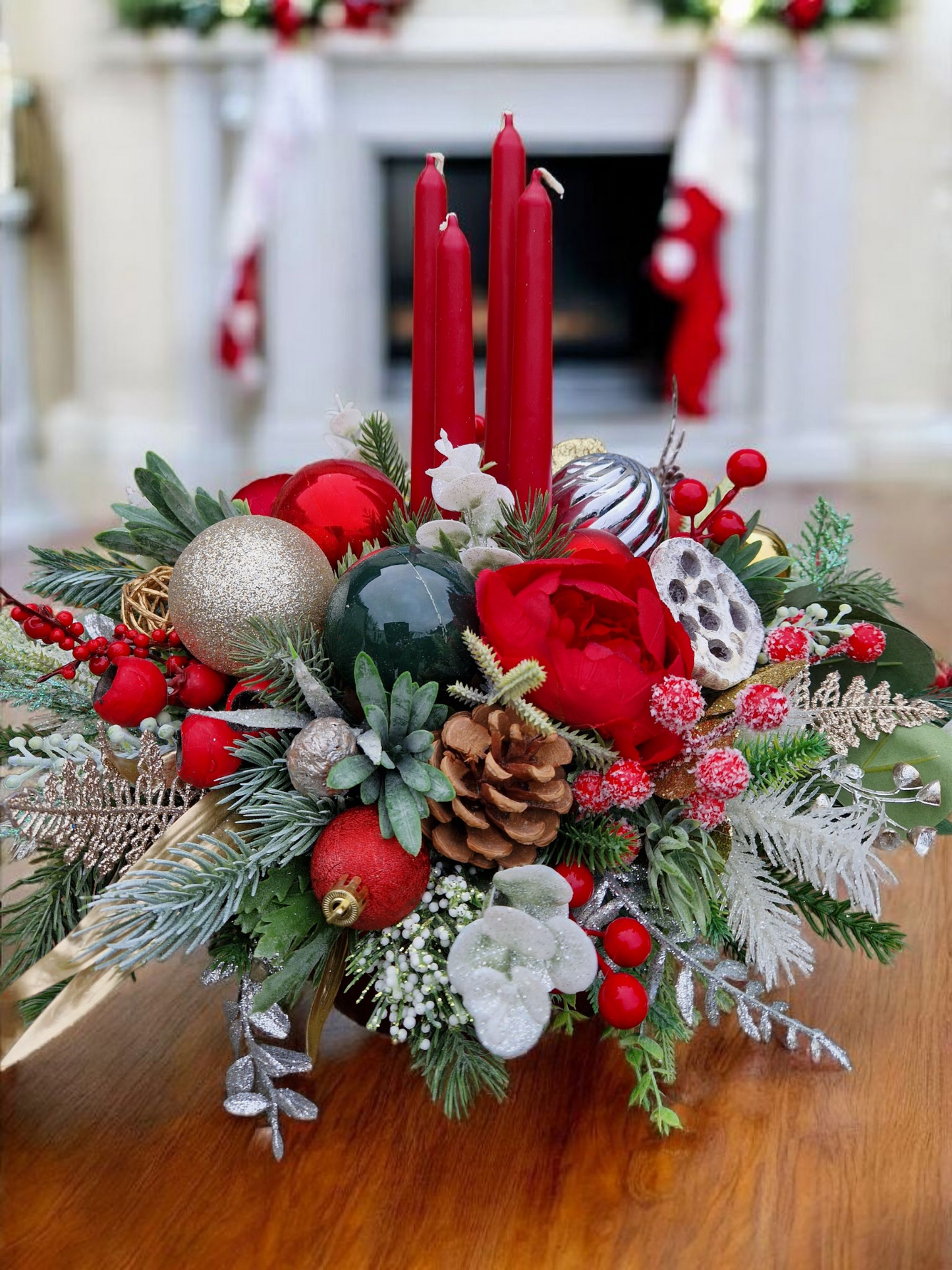 Christmas floral arrangement